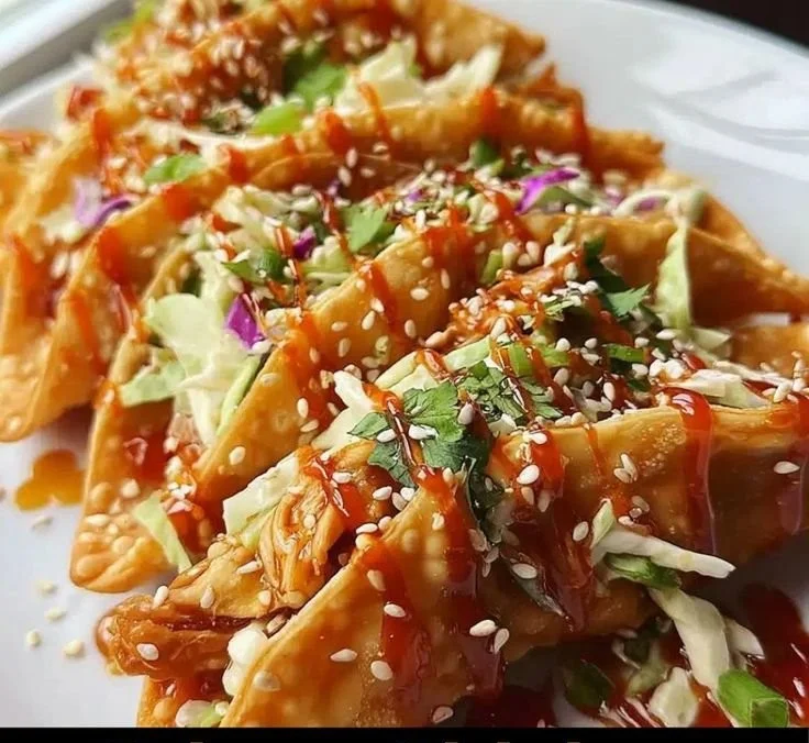 Crispy Chicken Wonton Tacos