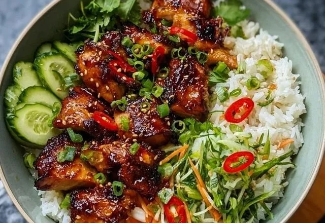 Sweet Chili Chicken Rice Bowls