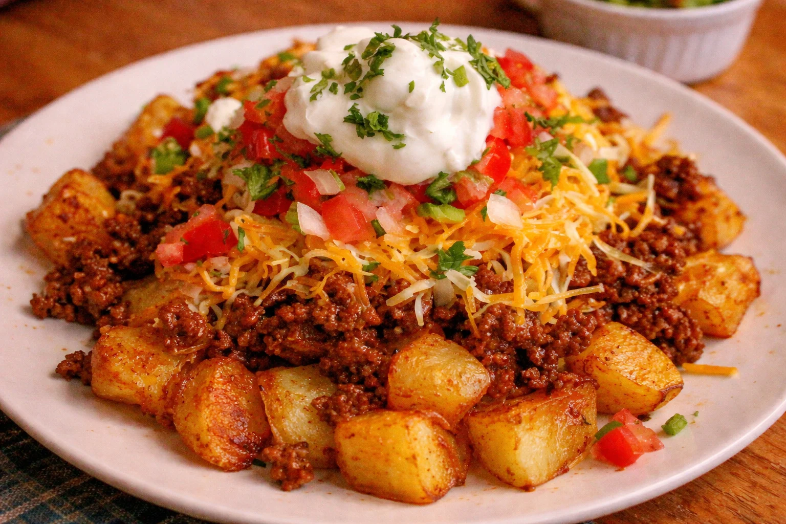Cheesy Taco Potatoes