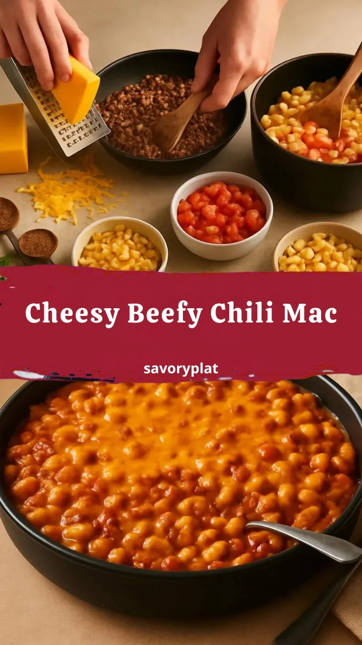 Cheesy Beefy Chili Mac
