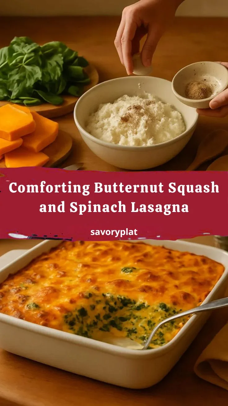 Comforting Butternut Squash and Spinach Lasagna