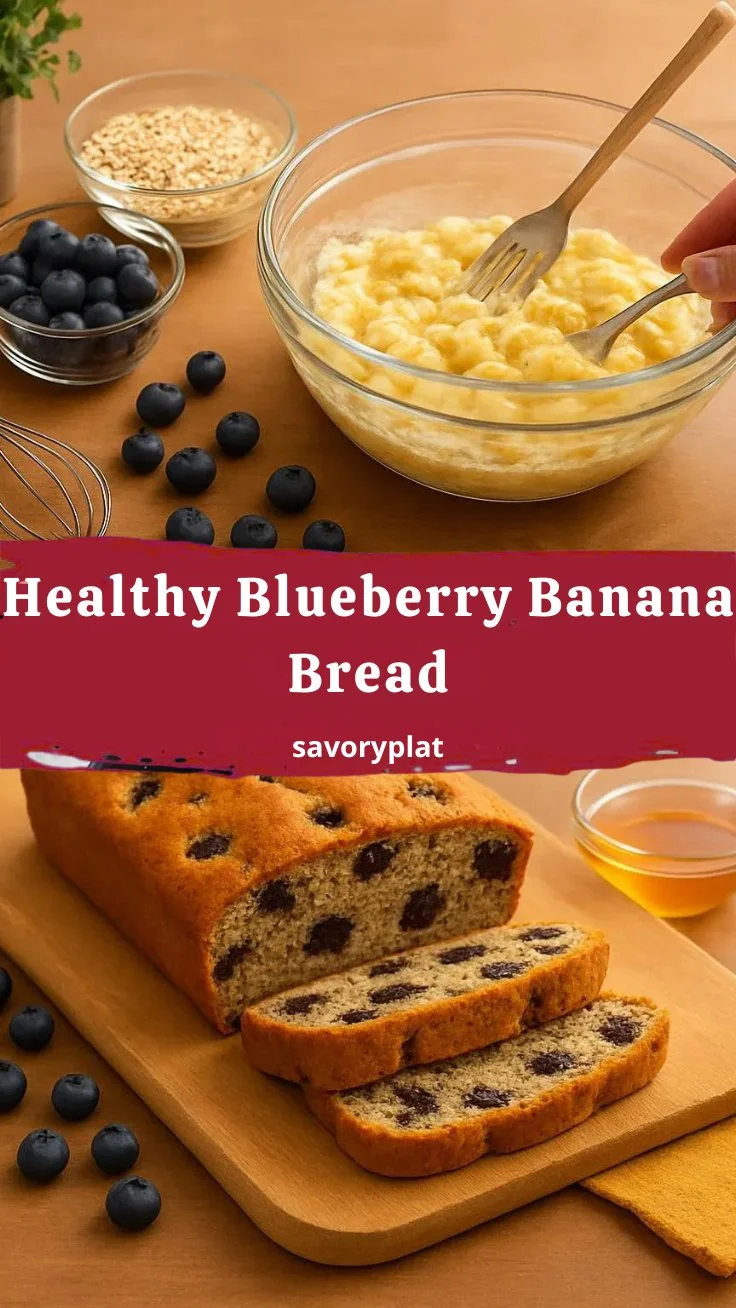 Healthy Blueberry Banana Bread