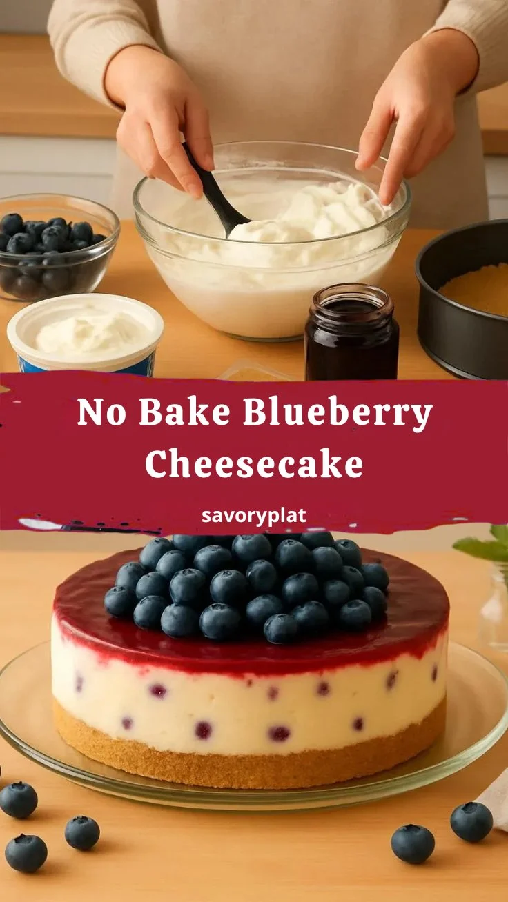 No Bake Blueberry Cheesecake