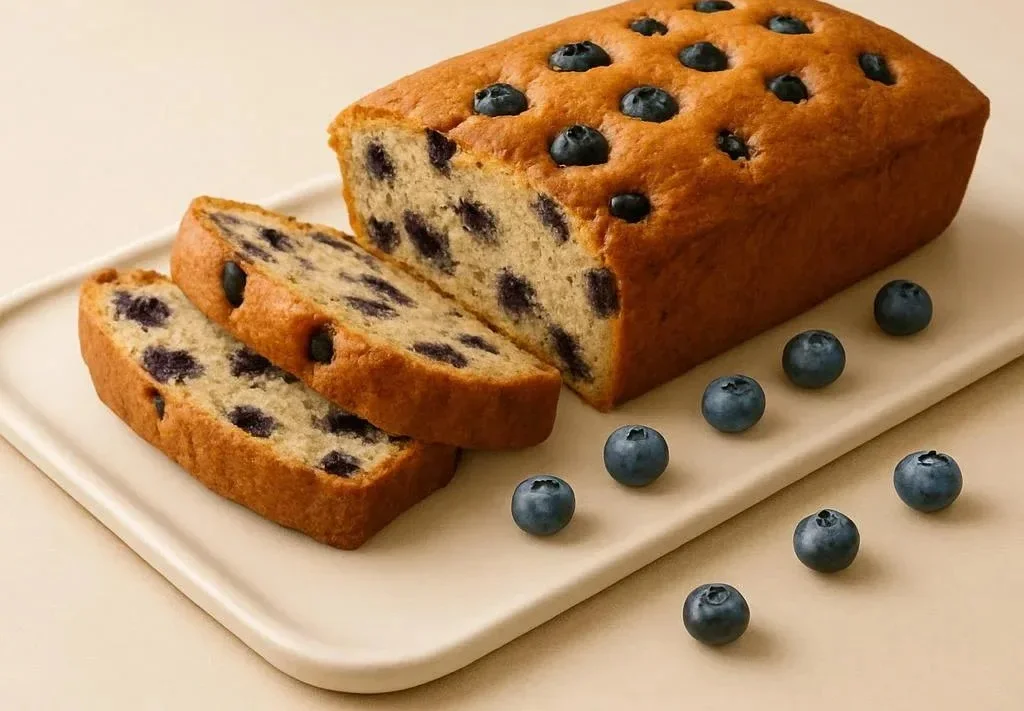 Sour Cream Blueberry Banana Bread
